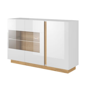 Komoda z witryną Arco Biały Połysk