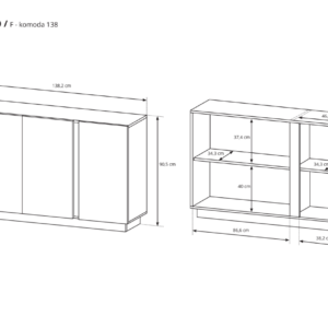 Wymiary komoda Pełna