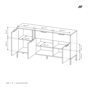 Komoda 153 3D2S Lars 2
