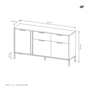 Komoda 153 3D2S Lars