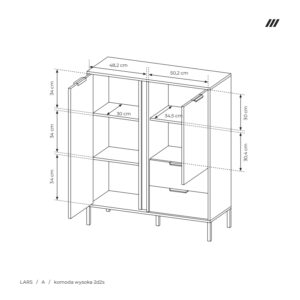 Komoda Wysoka 2D2S Lars 2